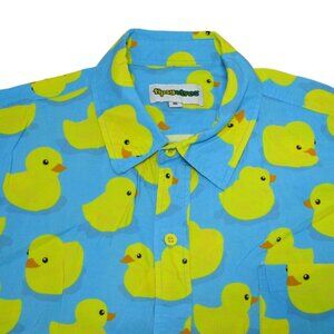 Tipsy Elves Men's Size - XXL 2XL Rubber Ducks Short Sleeve Button Up
